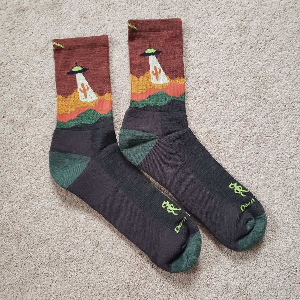 Darn Tough L Unisex USA Made Spaced Out Micro Crew Wool Blend Hiking Sock Walnut
